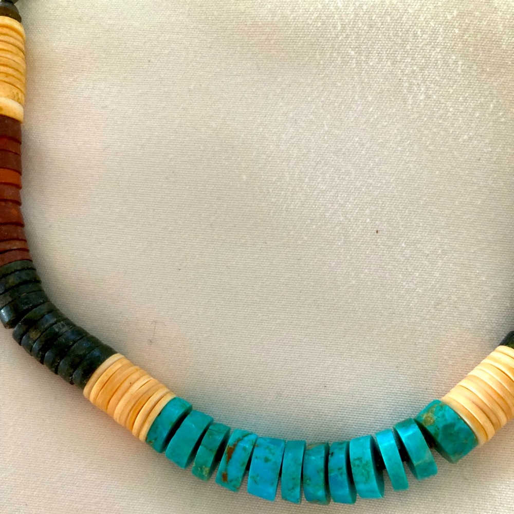Southern turquoise and semi precious gem stone necklace